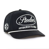 Men's '47 Black Pittsburgh Steelers Foundational Hitch Adjustable Hat