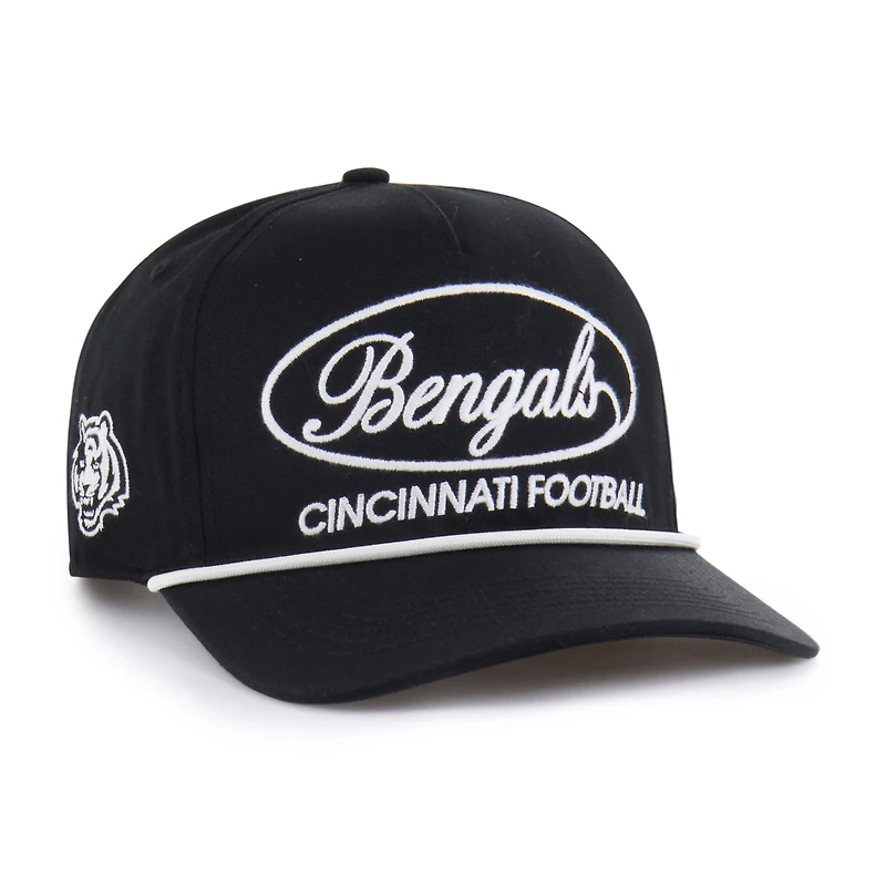 Men's '47 Black Cincinnati Bengals Foundational Hitch Adjustable Hat