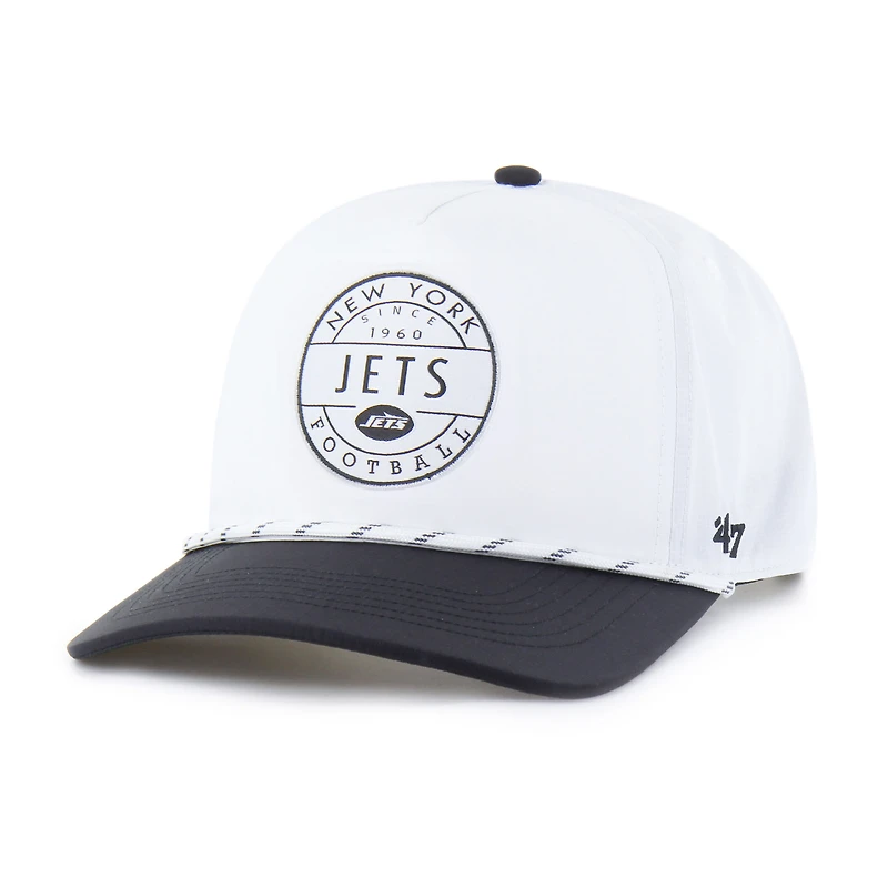 Men's '47 White/Black New York Jets Suburbia Hitch Two-Tone Adjustable Hat