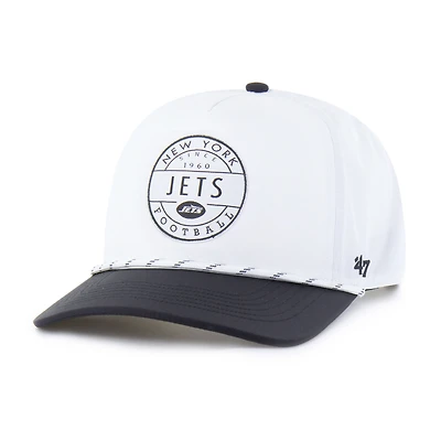 Men's '47 White/Black New York Jets Suburbia Hitch Two-Tone Adjustable Hat