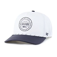 Men's '47 White/College Navy Seattle Seahawks Suburbia Hitch Two-Tone Adjustable Hat