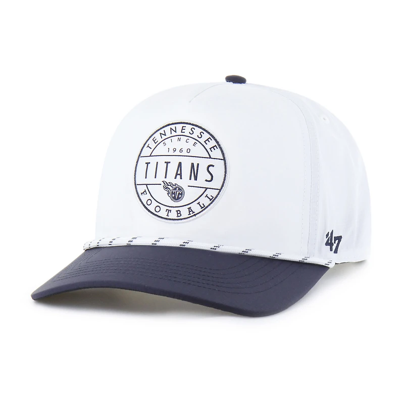 Men's '47 White/Navy Tennessee Titans Suburbia Hitch Two-Tone Adjustable Hat