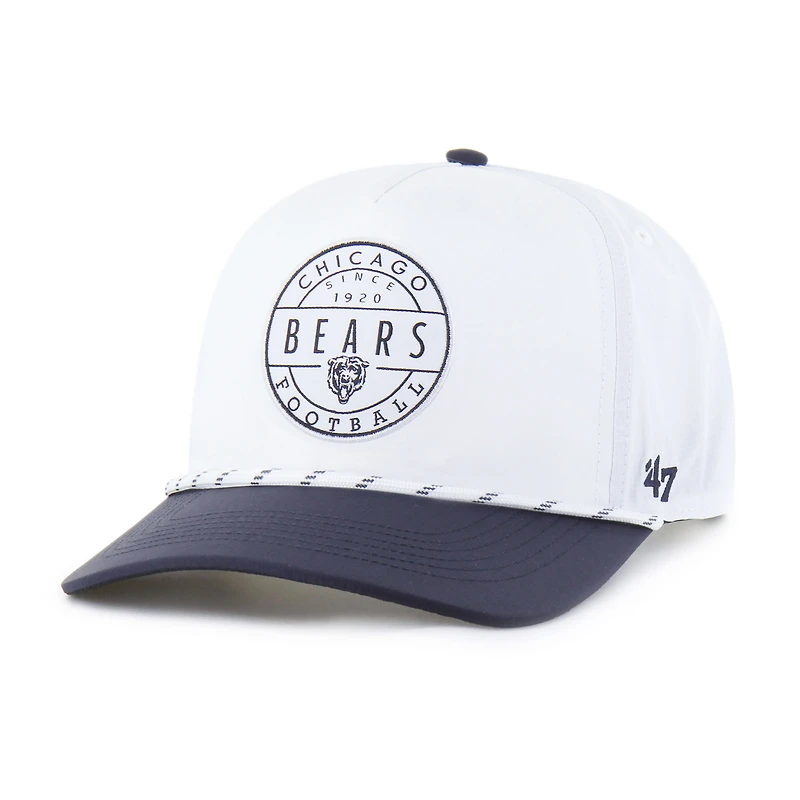 Men's '47 White/Navy Chicago Bears Suburbia Hitch Two-Tone Adjustable Hat