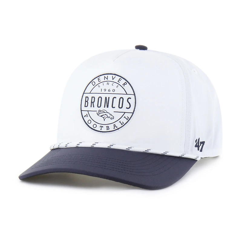 Men's '47 White/Navy Denver Broncos Suburbia Hitch Two-Tone Adjustable Hat