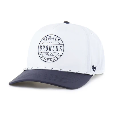 Men's '47 White/Navy Denver Broncos Suburbia Hitch Two-Tone Adjustable Hat