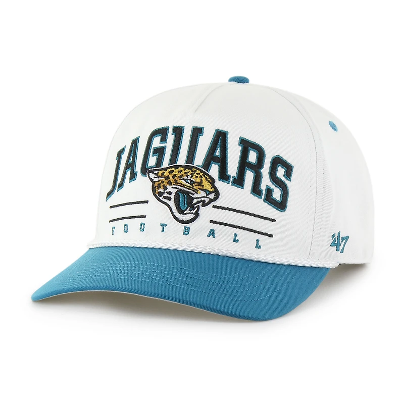 Men's '47 White/Teal Jacksonville Jaguars Roscoe Two-Toned Hitch Adjustable Hat