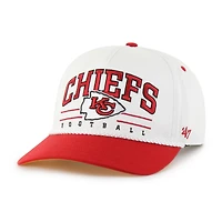 Men's '47 White/Red Kansas City Chiefs Roscoe Two-Toned Hitch Adjustable Hat
