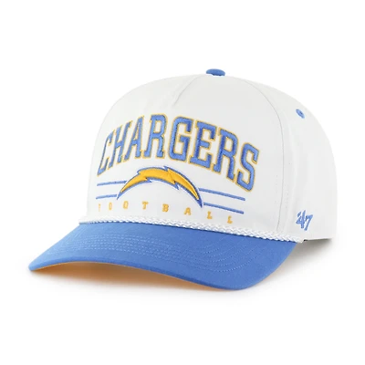Men's '47 White/Powder Blue Los Angeles Chargers Roscoe Two-Toned Hitch Adjustable Hat