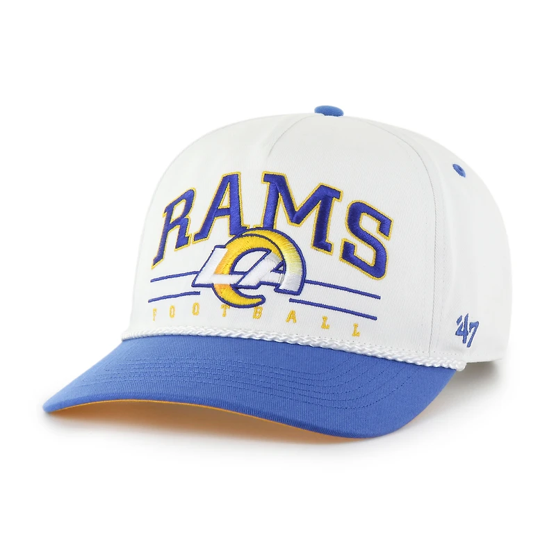 Men's '47 White/Royal Los Angeles Rams Roscoe Two-Toned Hitch Adjustable Hat