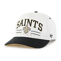 Men's '47 White/Black New Orleans Saints Roscoe Two-Toned Hitch Adjustable Hat