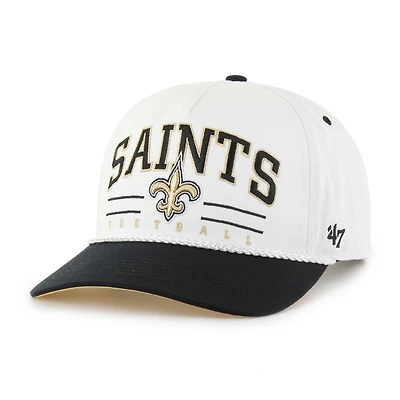 Men's '47 White/Black New Orleans Saints Roscoe Two-Toned Hitch Adjustable Hat