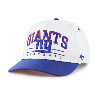 Men's '47 White/Royal New York Giants Roscoe Two-Toned Hitch Adjustable Hat