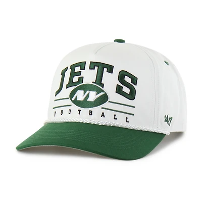 Men's '47 White/Green New York Jets Roscoe Two-Toned Hitch Adjustable Hat
