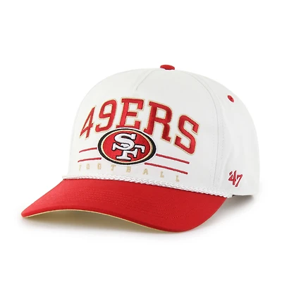 Men's '47 White/Scarlet San Francisco 49ers Roscoe Two-Toned Hitch Adjustable Hat
