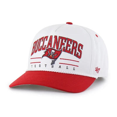 Men's '47 White/Red Tampa Bay Buccaneers Roscoe Two-Toned Hitch Adjustable Hat