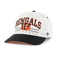 Men's '47 White/Black Cincinnati Bengals Roscoe Two-Toned Hitch Adjustable Hat