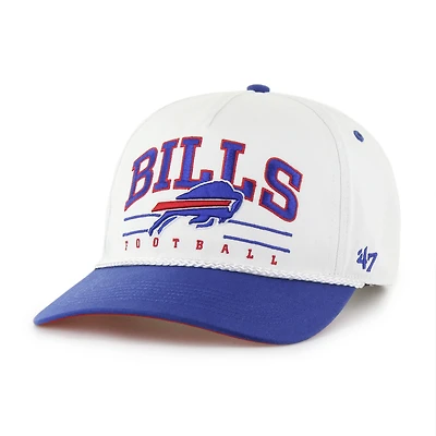 Men's '47 White/Royal Buffalo Bills Roscoe Two-Toned Hitch Adjustable Hat