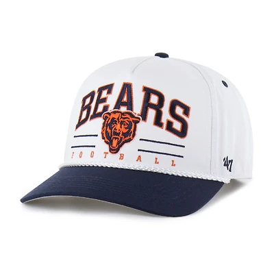Men's '47 White/Navy Chicago Bears Roscoe Two-Toned Hitch Adjustable Hat