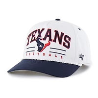Men's '47 White/Navy Houston Texans Roscoe Two-Toned Hitch Adjustable Hat