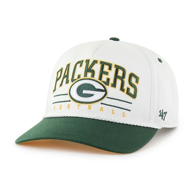 Men's '47 White/Green Green Bay Packers Roscoe Two-Toned Hitch Adjustable Hat