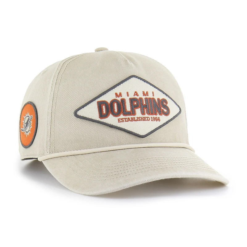 Men's '47 Khaki Miami Dolphins Cairn Hitch Adjustable Hat