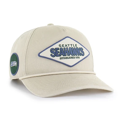 Men's '47 Khaki Seattle Seahawks Cairn Hitch Adjustable Hat