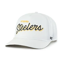 Men's '47 White Pittsburgh Steelers Brrr Fairway Hitch Adjustable Hat