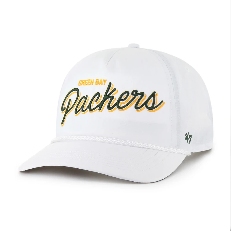 Men's '47 White Green Bay Packers Brrr Fairway Hitch Adjustable Hat