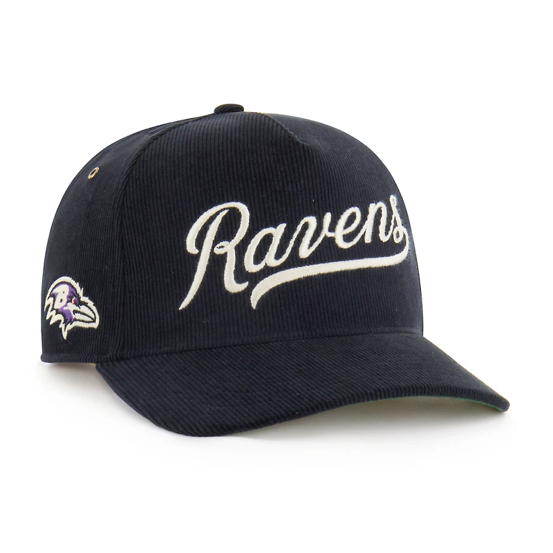 Men's '47 Black Baltimore Ravens Golden Age Corduroy Hitch Adjustable Hat