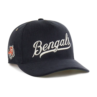 Men's '47  Black Cincinnati Bengals Golden Age Corduroy Hitch Adjustable Hat