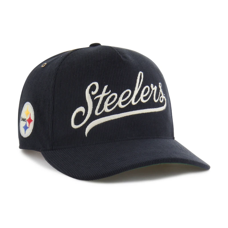 Men's '47 Black Pittsburgh Steelers Golden Age Corduroy Hitch Adjustable Hat