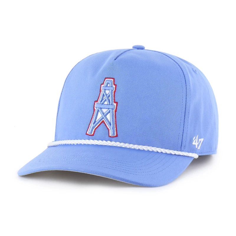 Men's '47  Light Blue Houston Oilers Rope Hitch Adjustable Hat