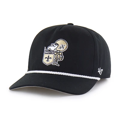 Men's '47  Black New Orleans Saints Rope Hitch Adjustable Hat