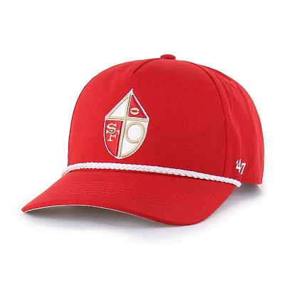 Men's '47  Scarlet San Francisco 49ers Rope Hitch Adjustable Hat