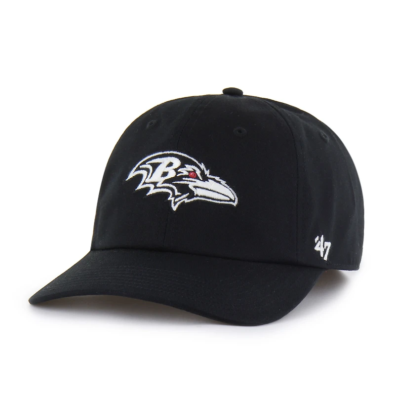 Men's '47  Black Baltimore Ravens Foundational Franchise Fitted Hat