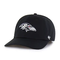 Men's '47  Black Baltimore Ravens Foundational Franchise Fitted Hat
