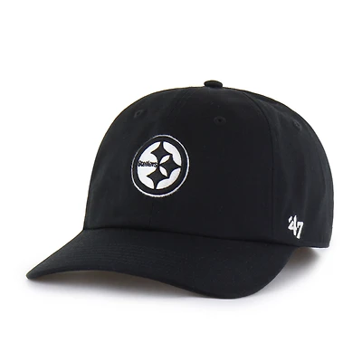 Men's '47  Black Pittsburgh Steelers Foundational Franchise Fitted Hat