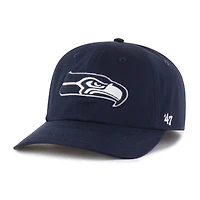 Men's '47  College Navy Seattle Seahawks Foundational Franchise Fitted Hat