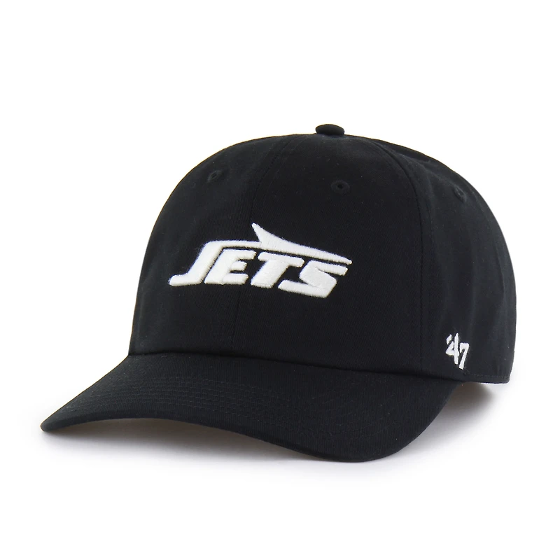 Men's '47  Black New York Jets Foundational Franchise Fitted Hat