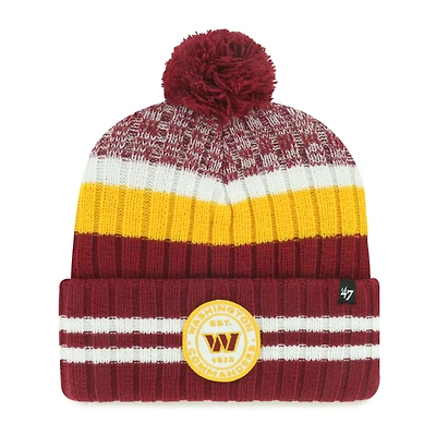 Men's '47 Washington Commanders Quiver Cuffed Knit Hat with Pom