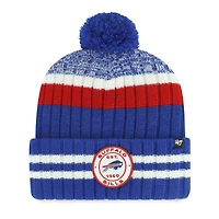 Men's '47 Royal Buffalo Bills Quiver Cuffed Knit Hat with Pom