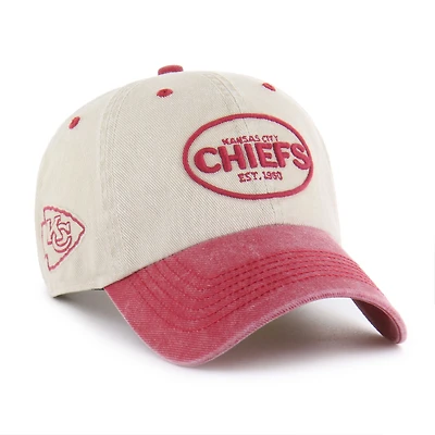 Men's '47 Khaki Kansas City Chiefs Breaking Trail Clean Up Adjustable Hat