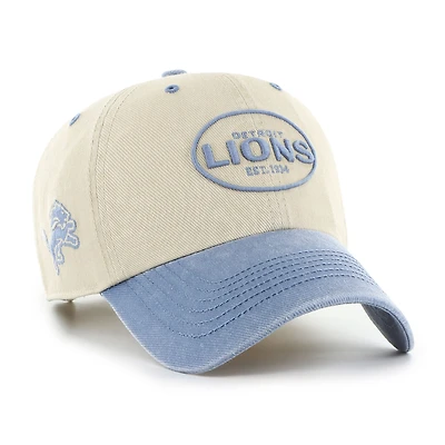 Men's '47 Khaki Detroit Lions Breaking Trail Clean Up Adjustable Hat