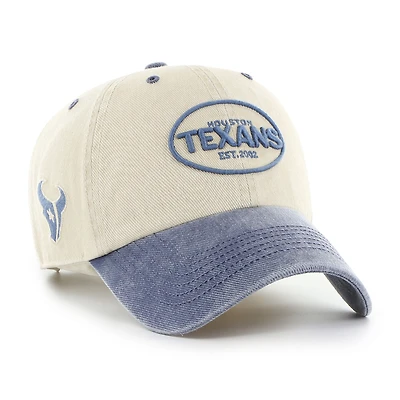 Men's '47 Khaki Houston Texans Breaking Trail Clean Up Adjustable Hat