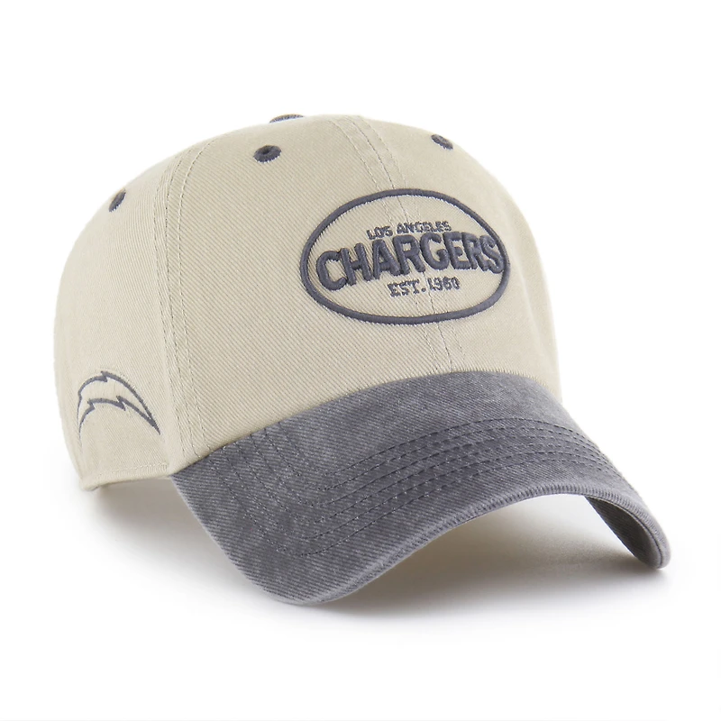 Men's '47 Khaki Los Angeles Chargers Breaking Trail Clean Up Adjustable Hat