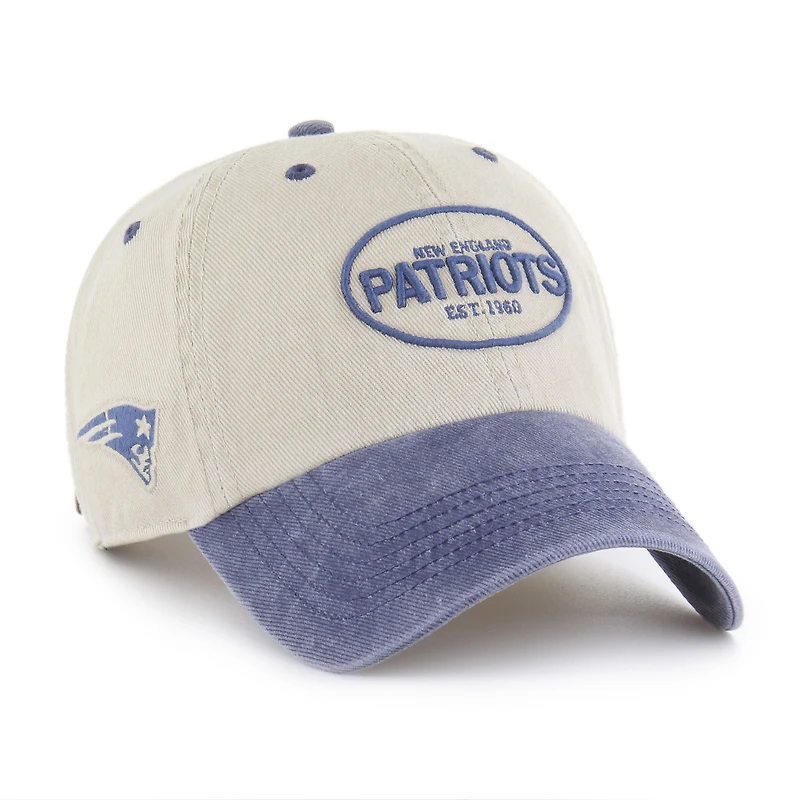 Men's '47 Khaki New England Patriots Breaking Trail Clean Up Adjustable Hat