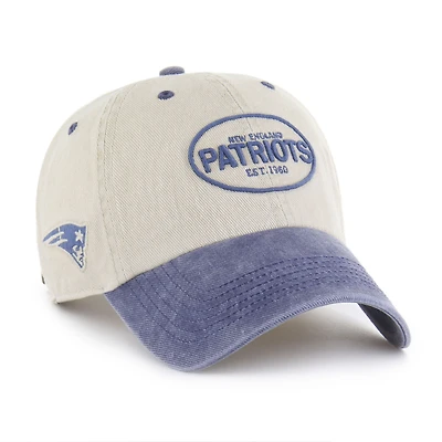 Men's '47 Khaki New England Patriots Breaking Trail Clean Up Adjustable Hat