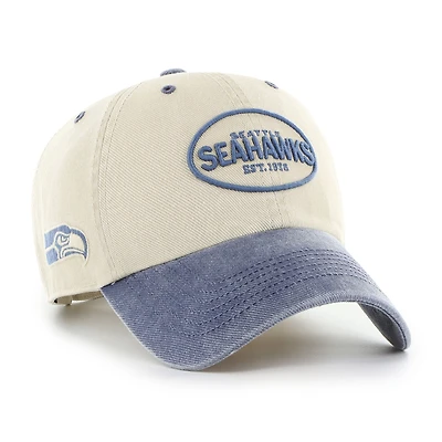 Men's '47 Khaki Seattle Seahawks Breaking Trail Clean Up Adjustable Hat