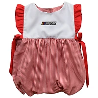 Girl's Infant Vive La Fete  Red NASCAR Merchandise Gingham Bubble Dress