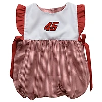 Girl's Infant Vive La Fete  Red Tyler Reddick Gingham Bubble Dress